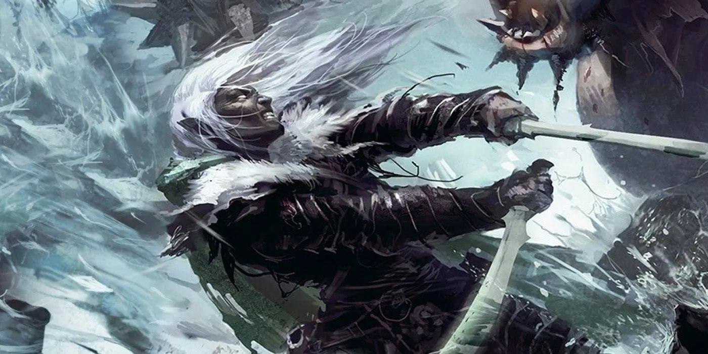 Drizzt Do Urden Dungeons & Dragons Cover for the roleplaying game. Image