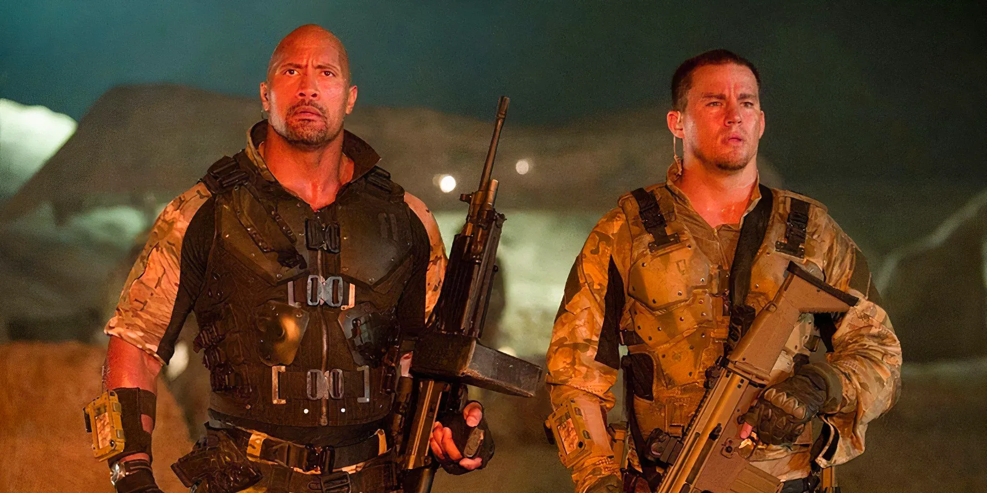 Duke (Channing Tatum) and Roadblock (Dwayne Johnson) in GI Joe Retaliation Image