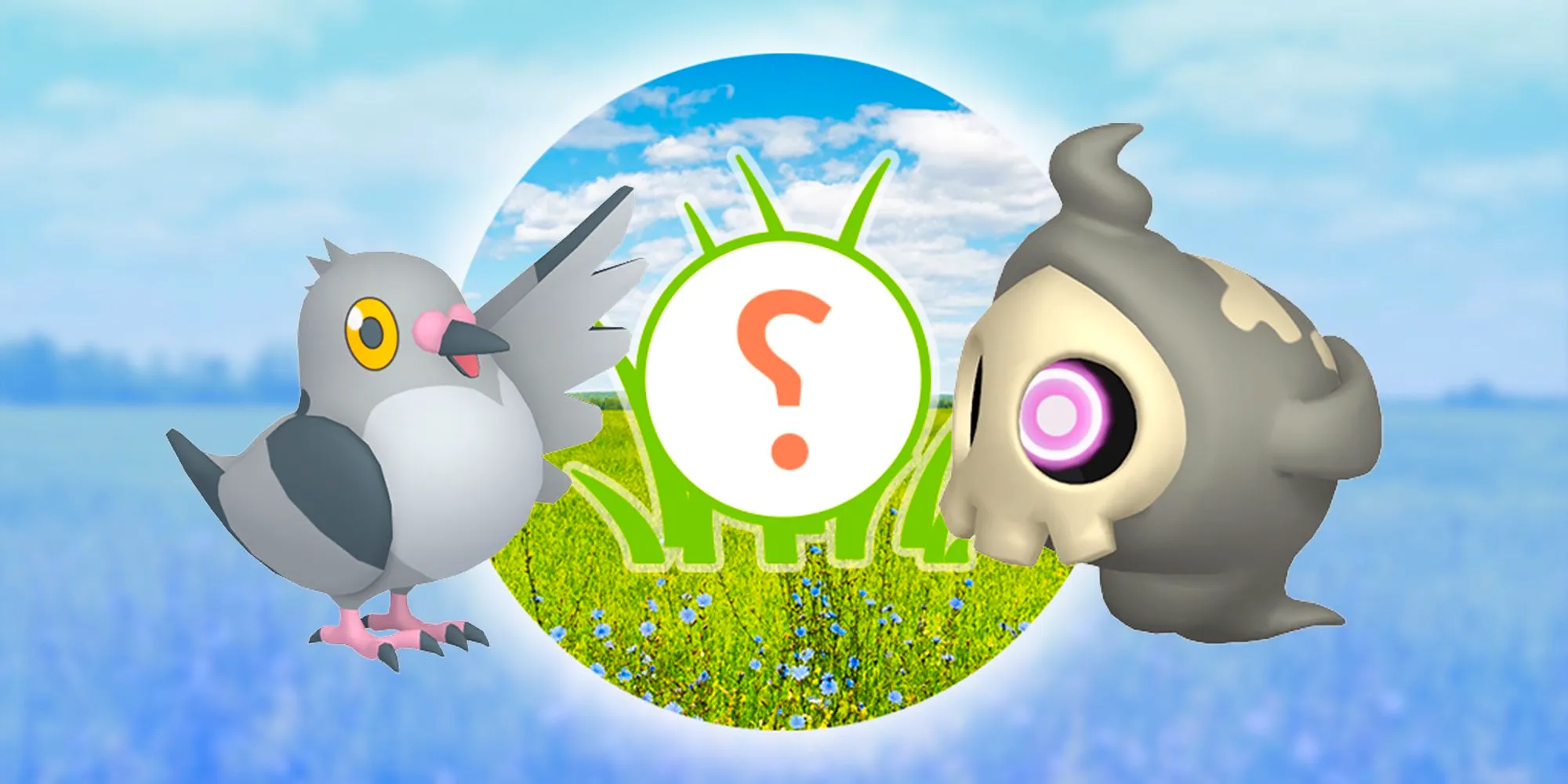 Duskull and Pidove appeating next to the Spotlight Hour logo in Pokemon GO Image