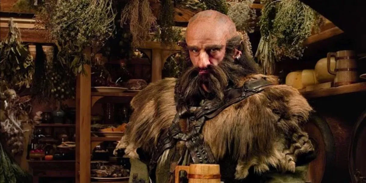 Dwalin poses in a promotional image for The Hobbit  Image