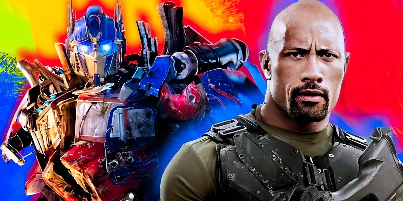 Dwayne Johnson as Roadblock and Optimus Prime Image