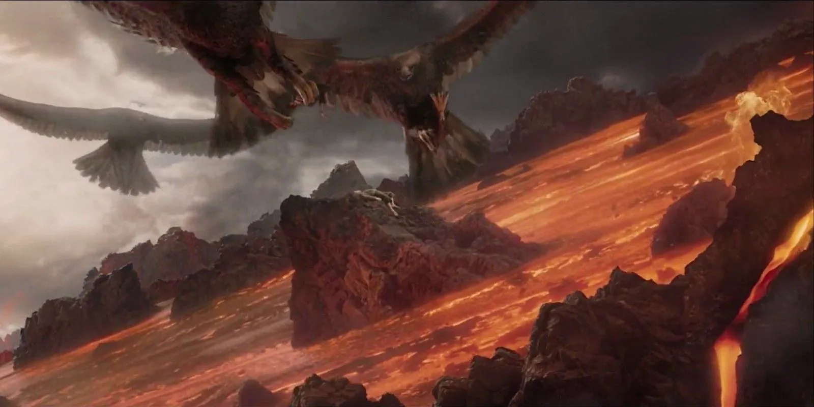 Eagles flying through the air in The Lord of the Rings: The Return of the King. Image