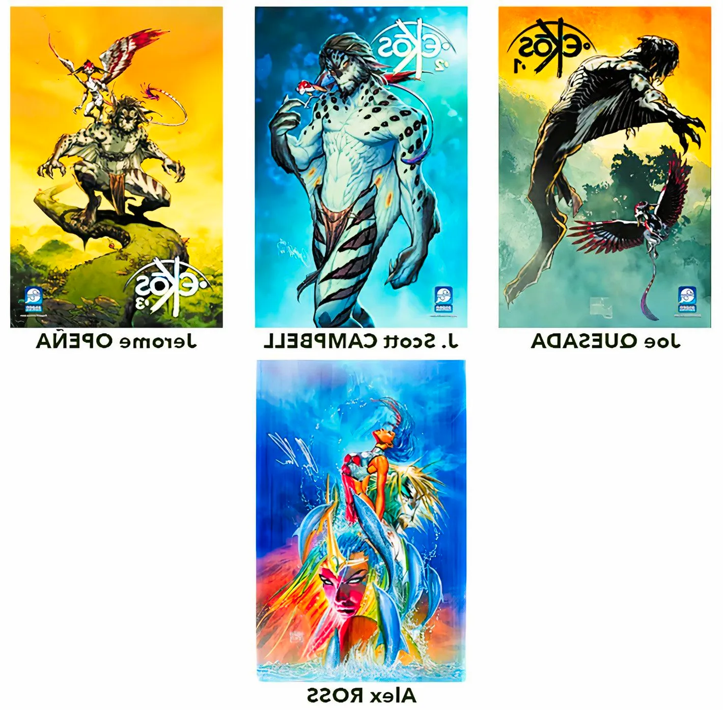 Ekos covers, including work by Joe Quesada and Alex Ross Image