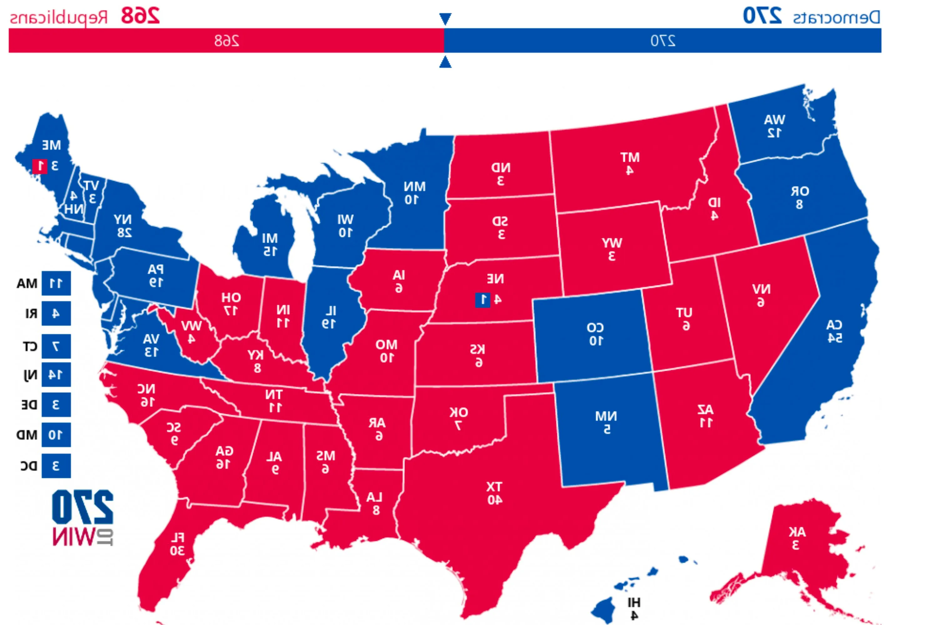 Electoral College Map Forecast: Three Different Projections Based on Polls - Newsweek Image