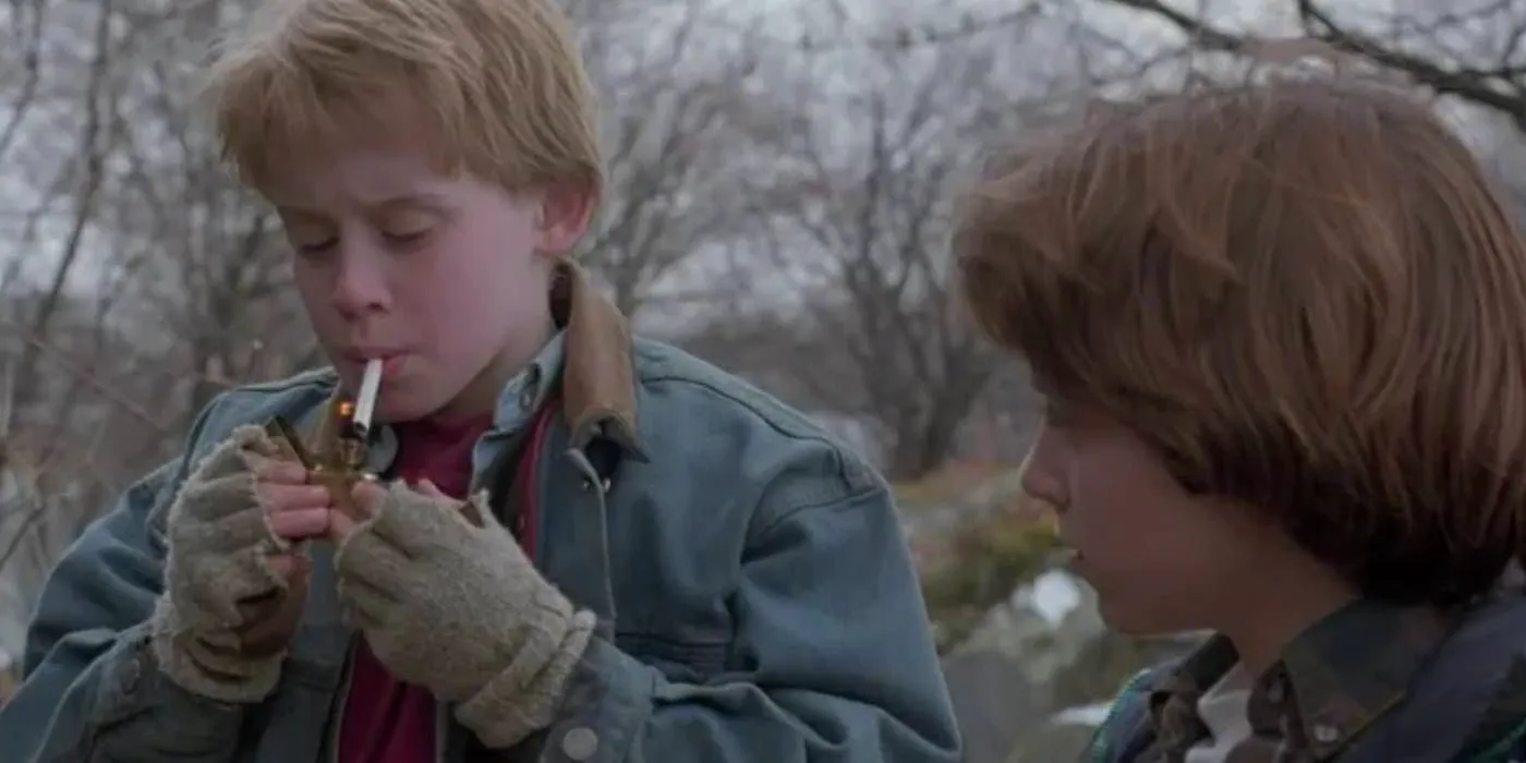 Elijah Wood and Macaulay Culkin smoking in The Good Son Image