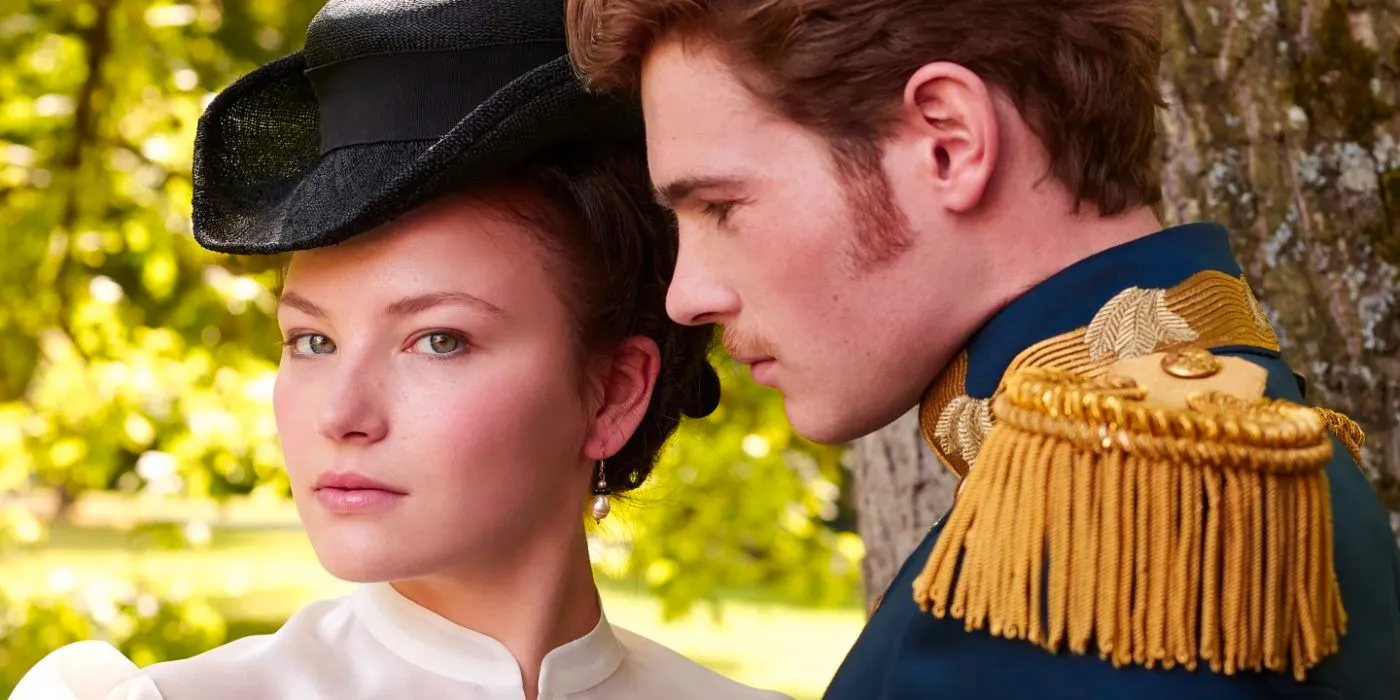 Elisabeth (Devrim Lingnau) looking away from Franz (Philip Froissant) in The Empress Image