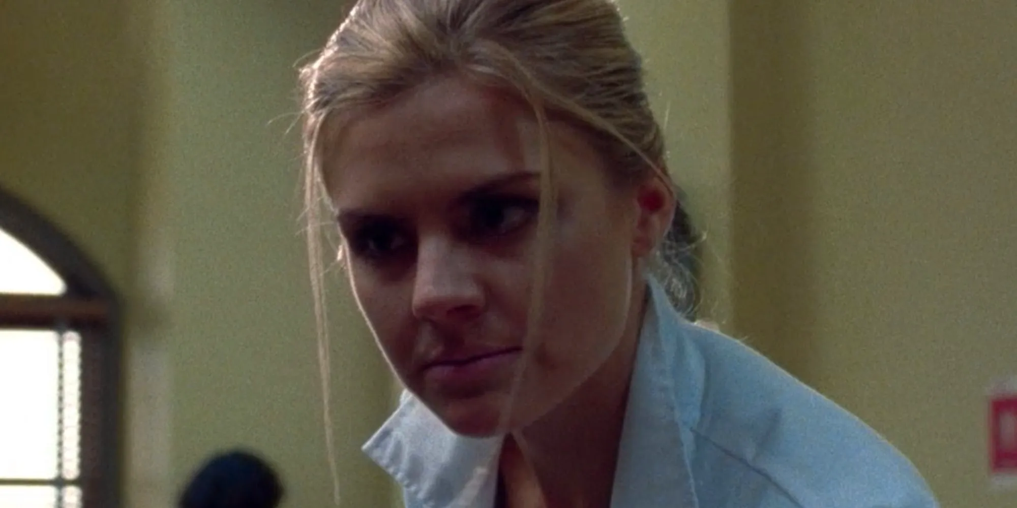 Eliza Coupe looking serious as Denise Mahoney in Scrubs Image