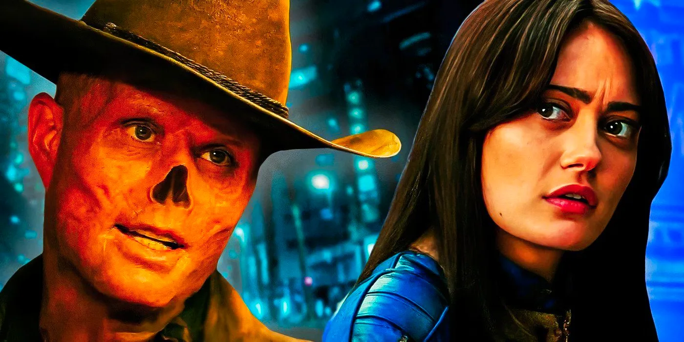 Ella Purnell as Lucy MacLean and Walton Goggins as The Ghoul in Fallout Image