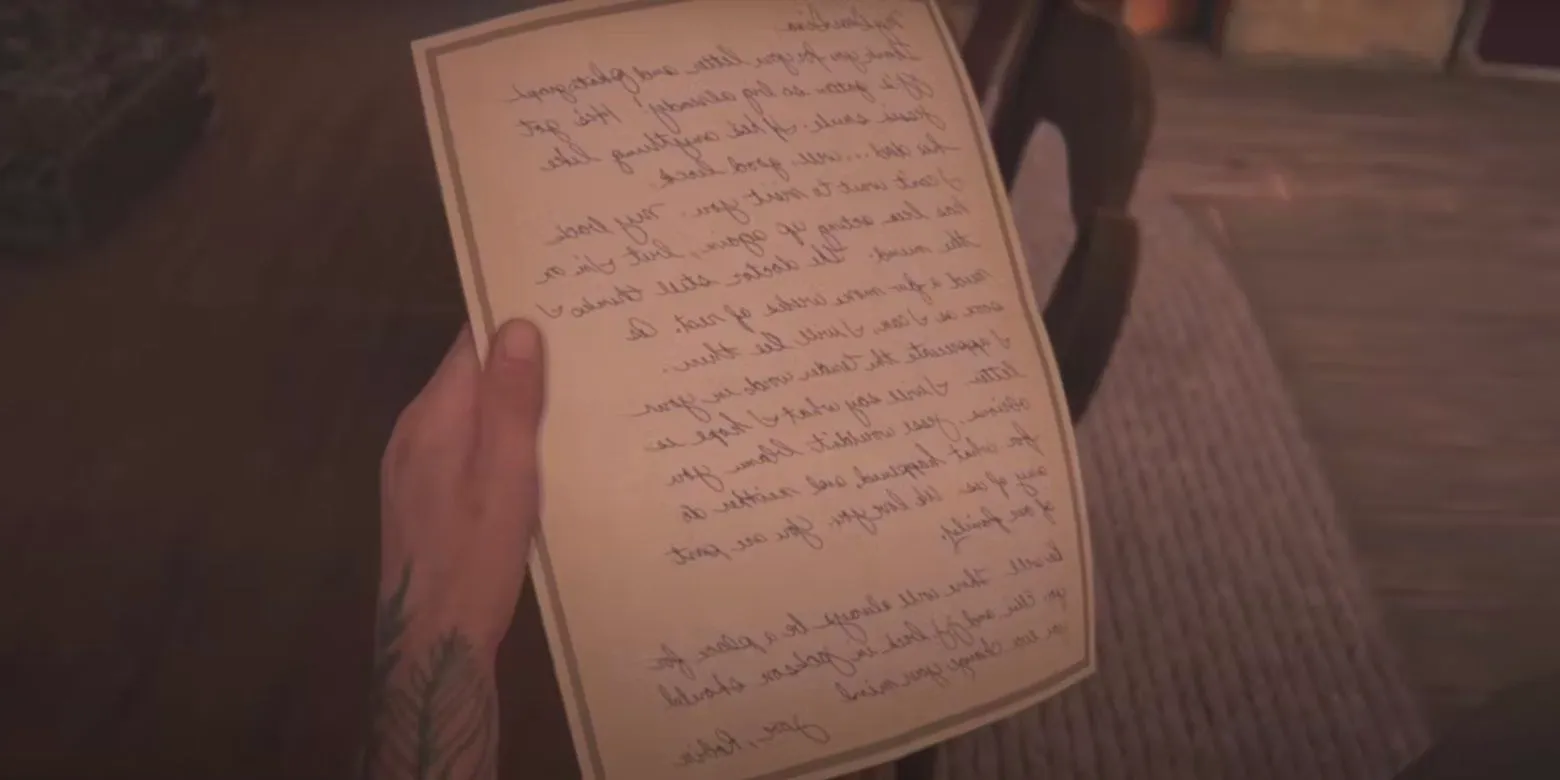 Ellie reads Robin's letter in The Last of Us Part II Image