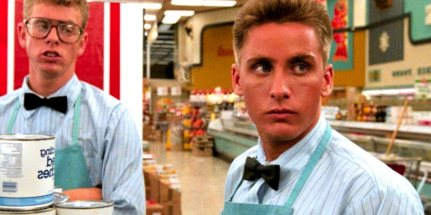 Emilio Estevez as Otto Maddox, working at a grocery store in Repo Man Image