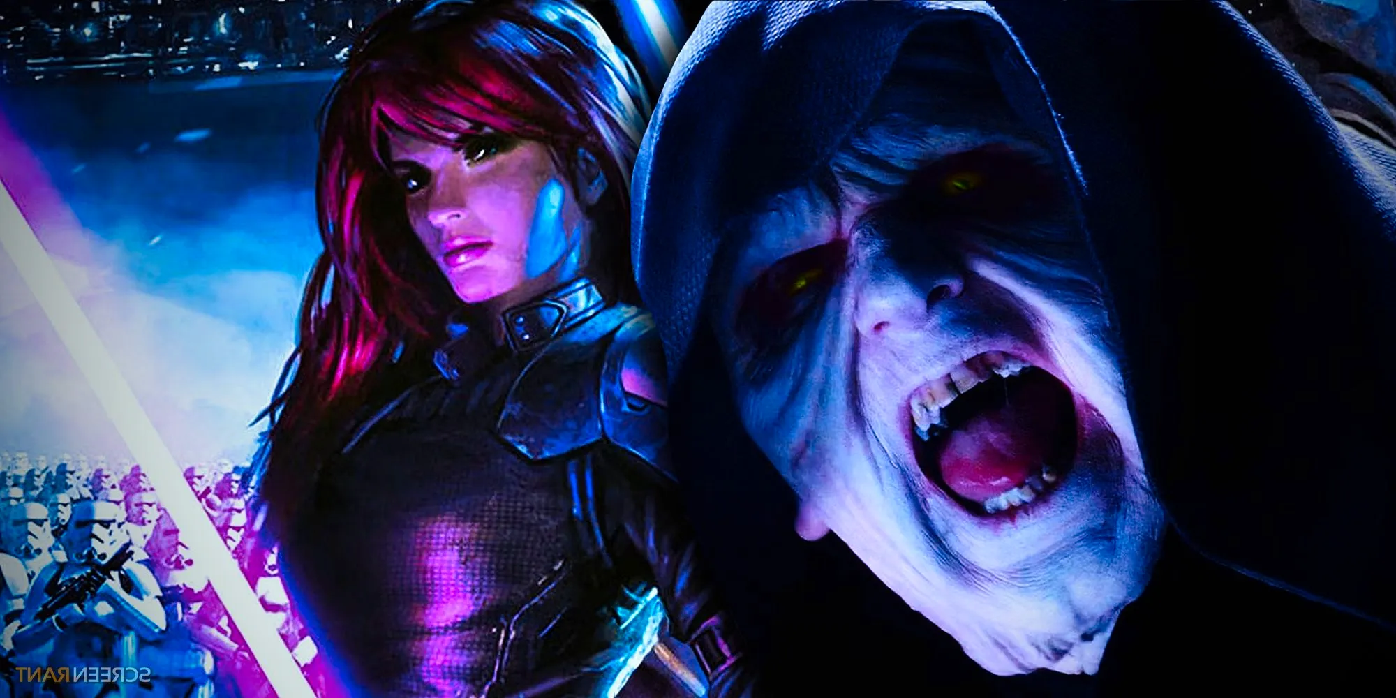 Emperor Palpatine and Mara Jade. Image