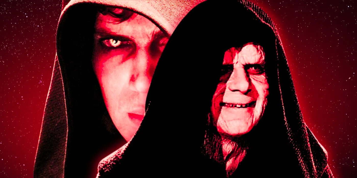 Emperor Palpatine from Return of the Jedi and Anakin Skywalker from Star Wars: Episode III - Revenge of the Sith. Image