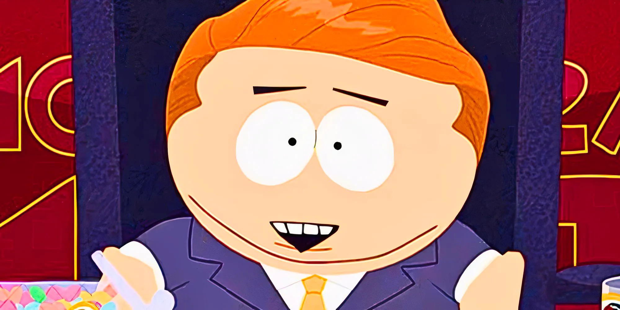 Eric Cartman smiling and smartly dressed in South Park Image