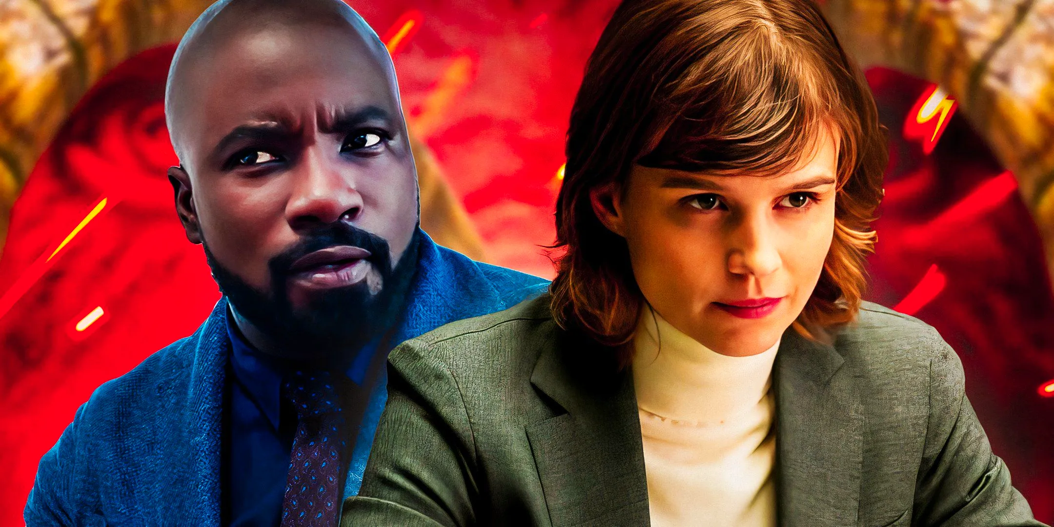 Evil Kristen (Katja Herbers) and David (Mike Colter) Image