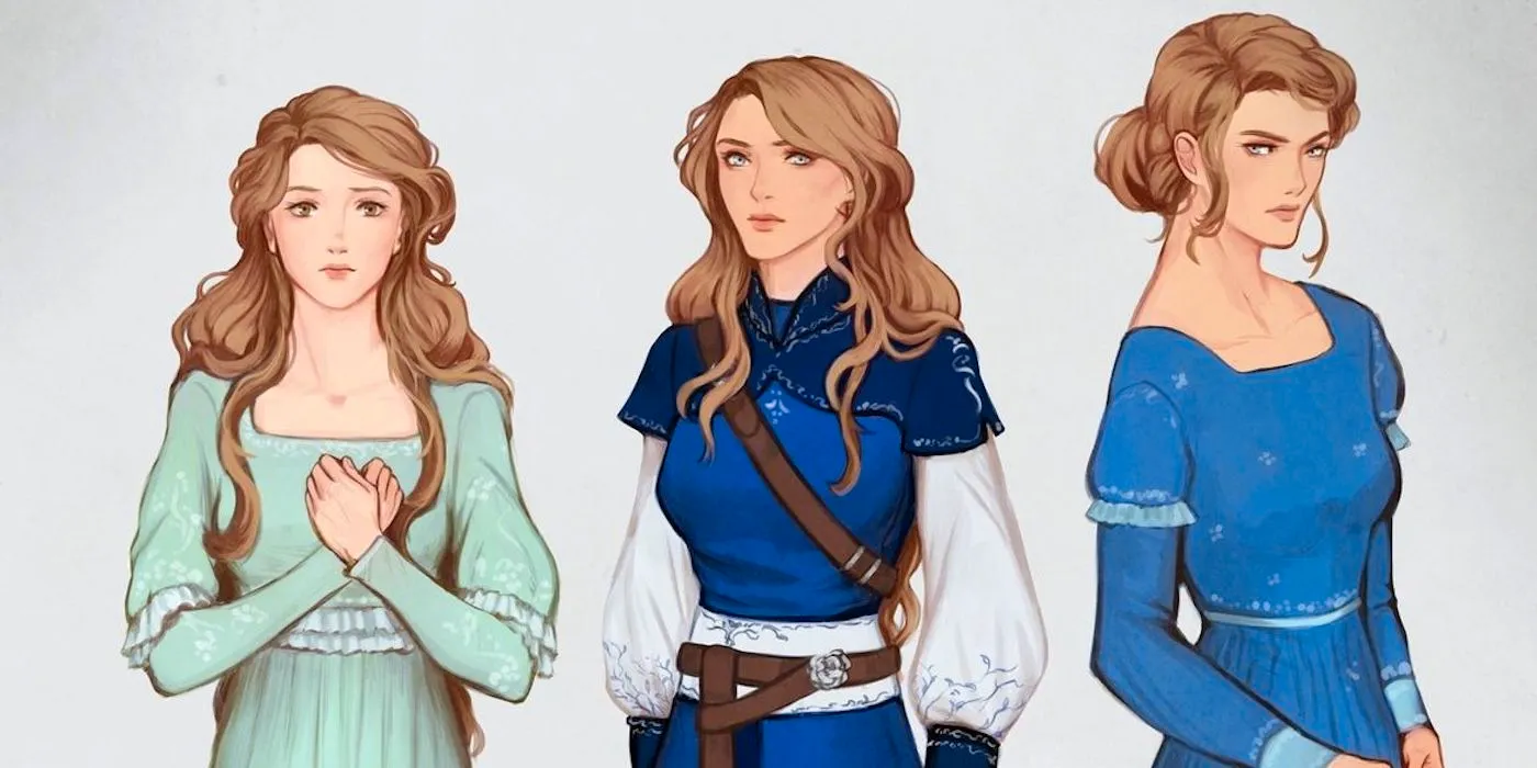 Fan art of Feyre Nesta and Elain from acotar Image