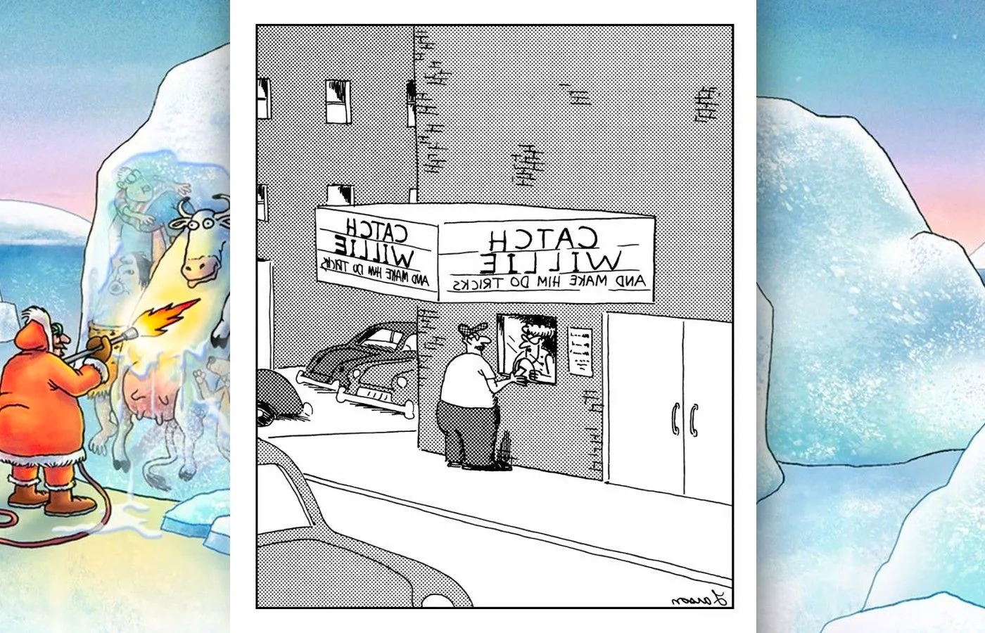 far side comic making fun of free willie Image