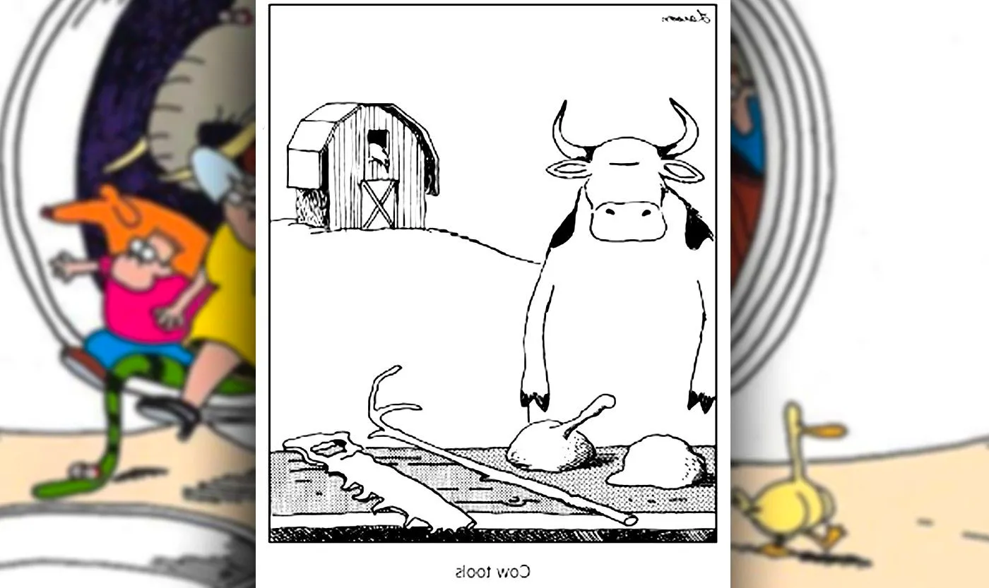 far side comics cow tools Image