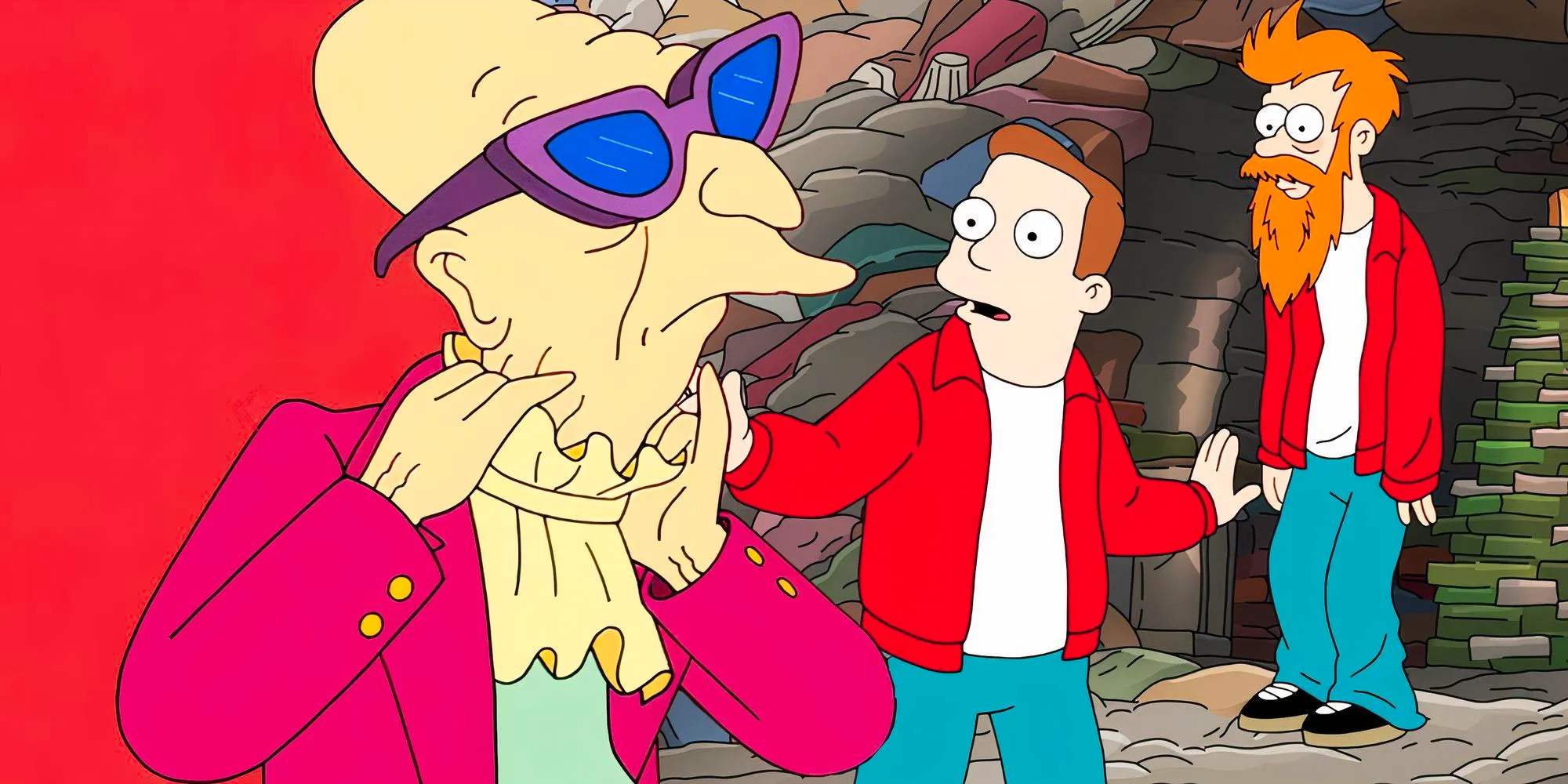 Farnsworth and the trash planet in Futurama Image