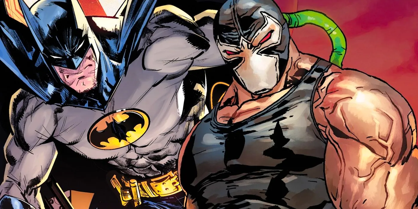 Featured Image: DC's Bane (left) and Batman (right) Image