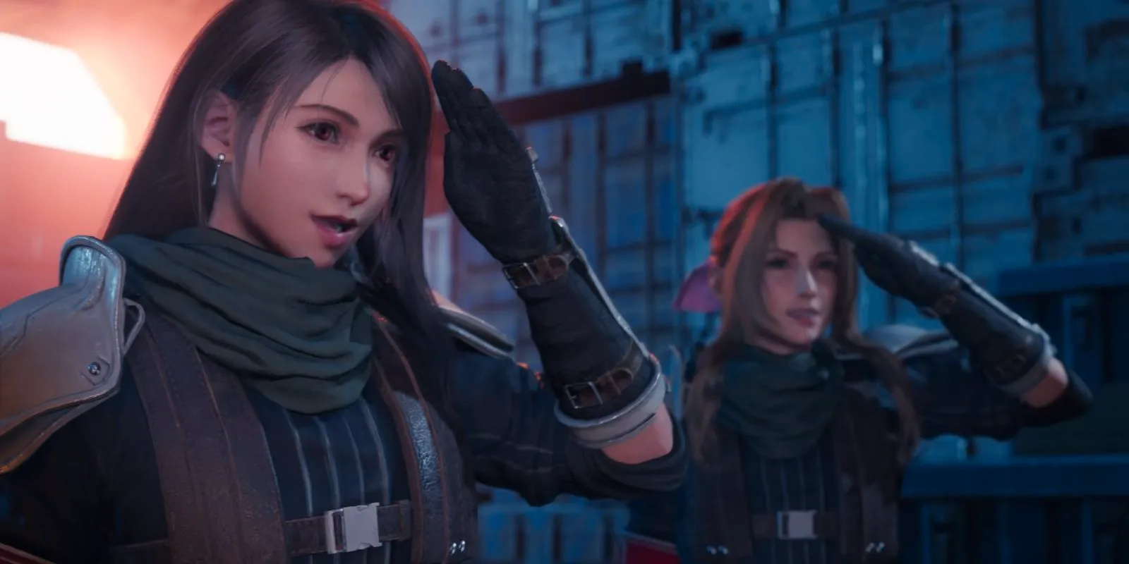 FF7 Rebirth Tifa And Aerith Salute Image