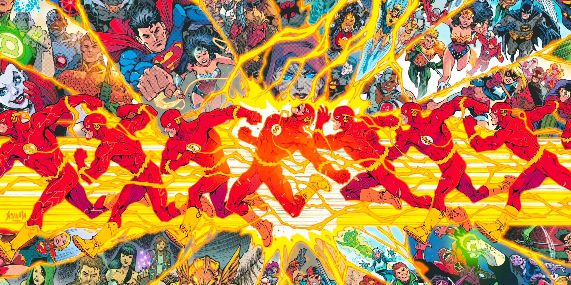 Flash racing through DC Comics' Time and Space Image