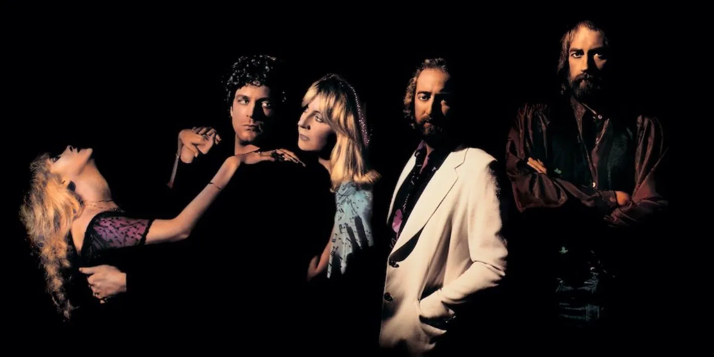 Fleetwood Mac poses on the cover of the album Mirage Image