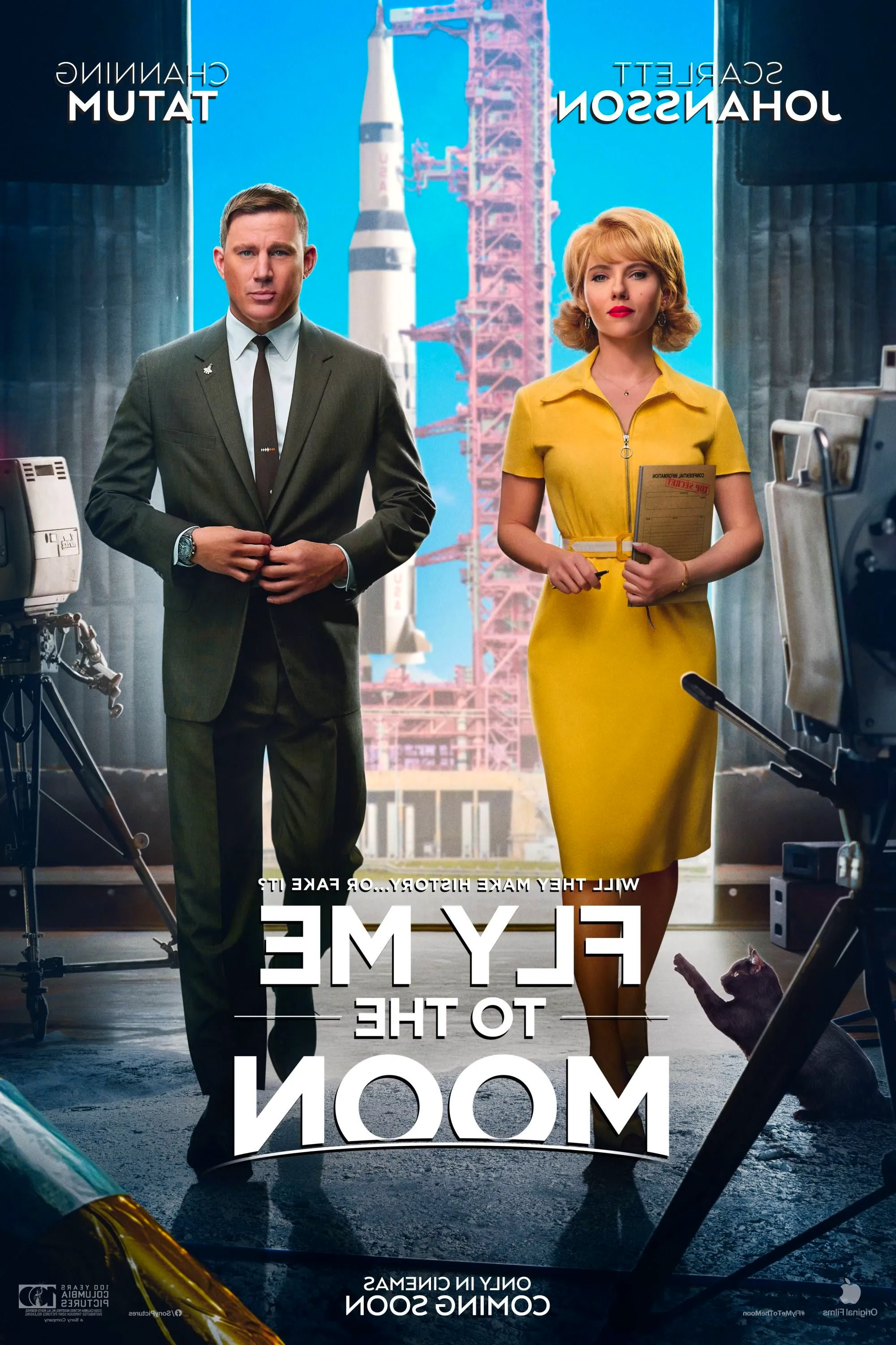 Fly Me to the Moon (2024) - Poster - Scarlett Johanson & Channing tatum Image