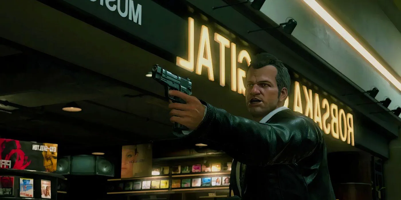 Frank West aiming a shotgun in Dead Rising Deluxe Remaster Image