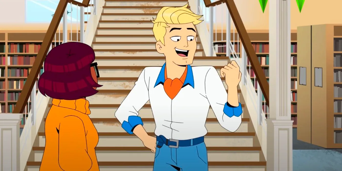 Fred standing next to Velma in Velma season 2 Image