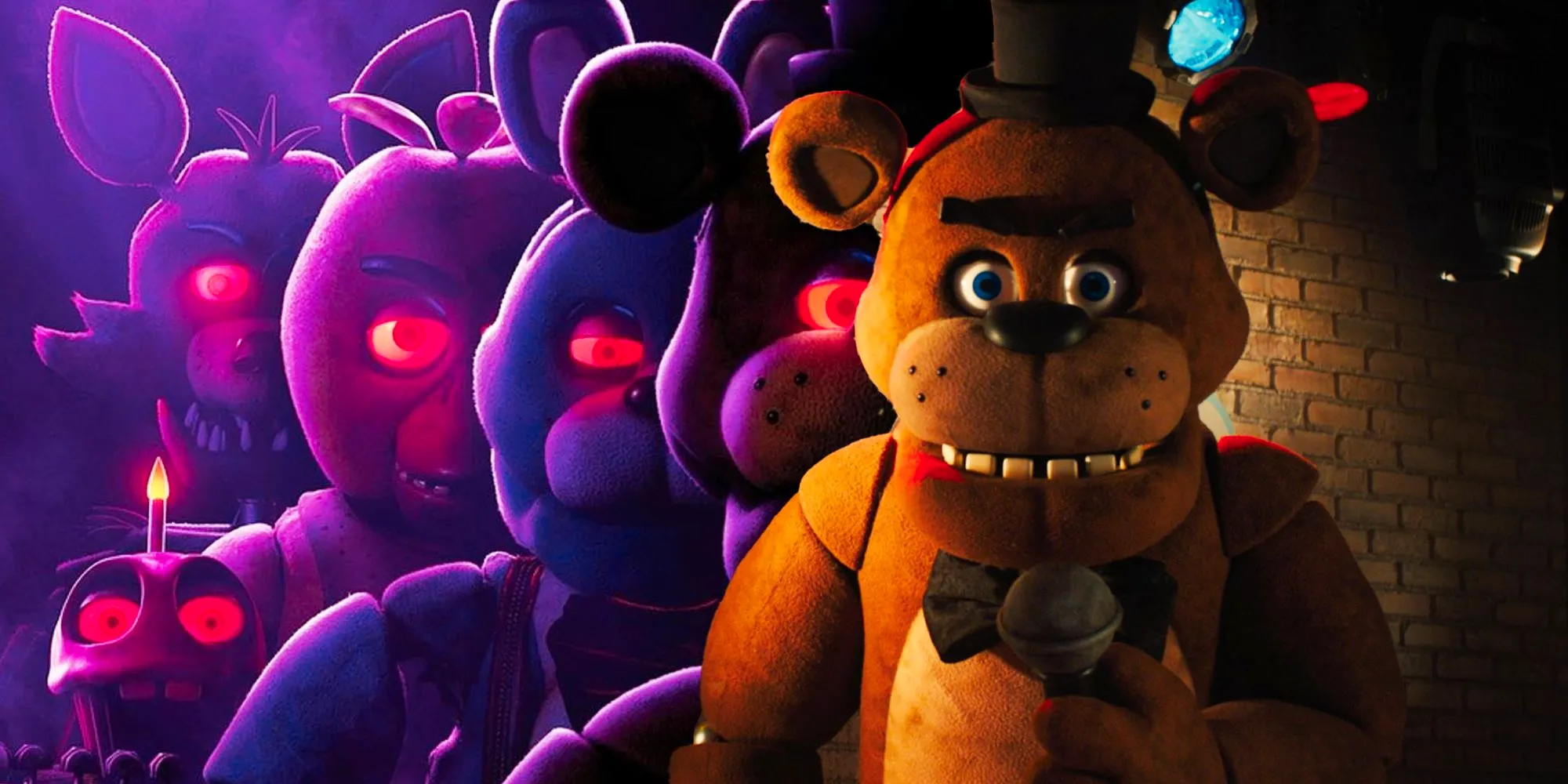 Freddy Fazbear and the FNAF movie poster Image