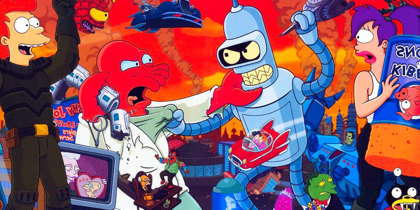 Futurama Header Leela Bender Zoidberg Fry DVD Image