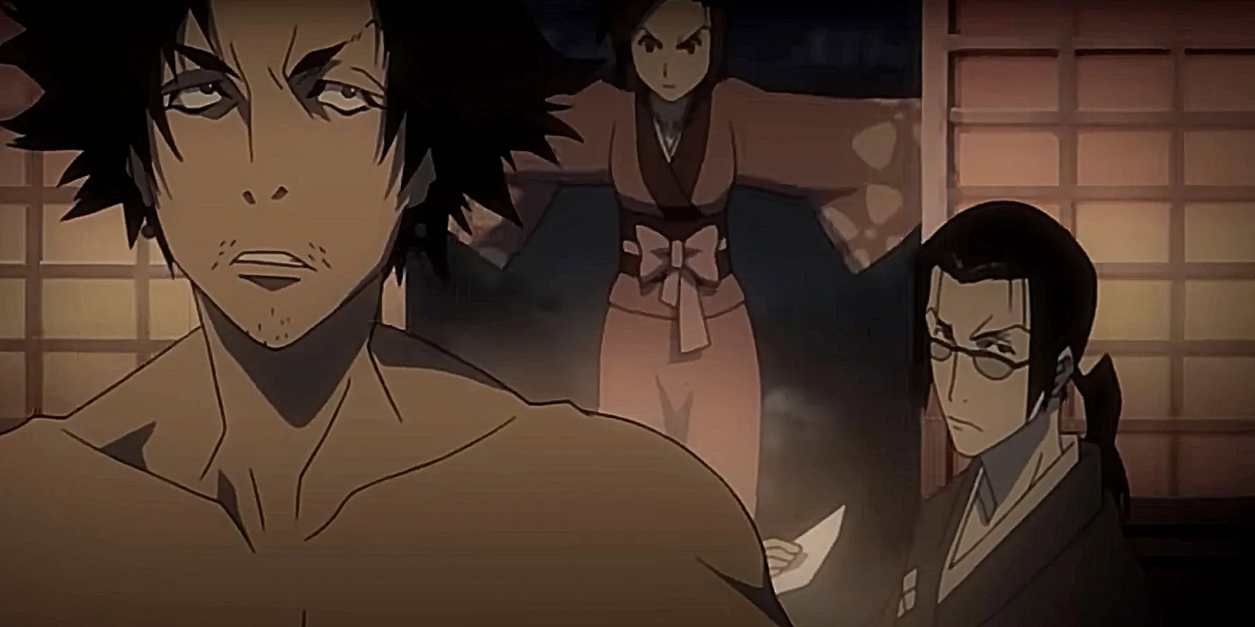 Fuu, Jin and Mugen about to get into another arguement in Samurai Champloo Image