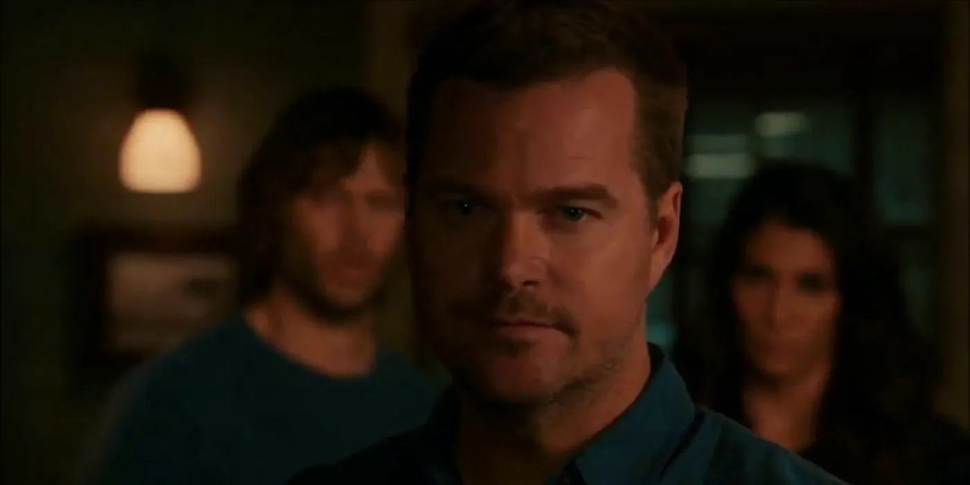 G. Callen (Chris O'Donnell) looking stern in the NCIS LA season 9 finale. Image