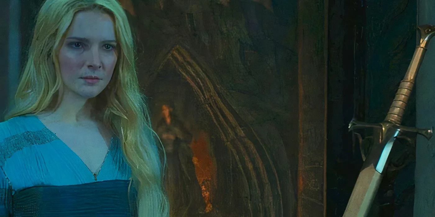 Galadriel and Narsil in The Rings of Power season 1 Image