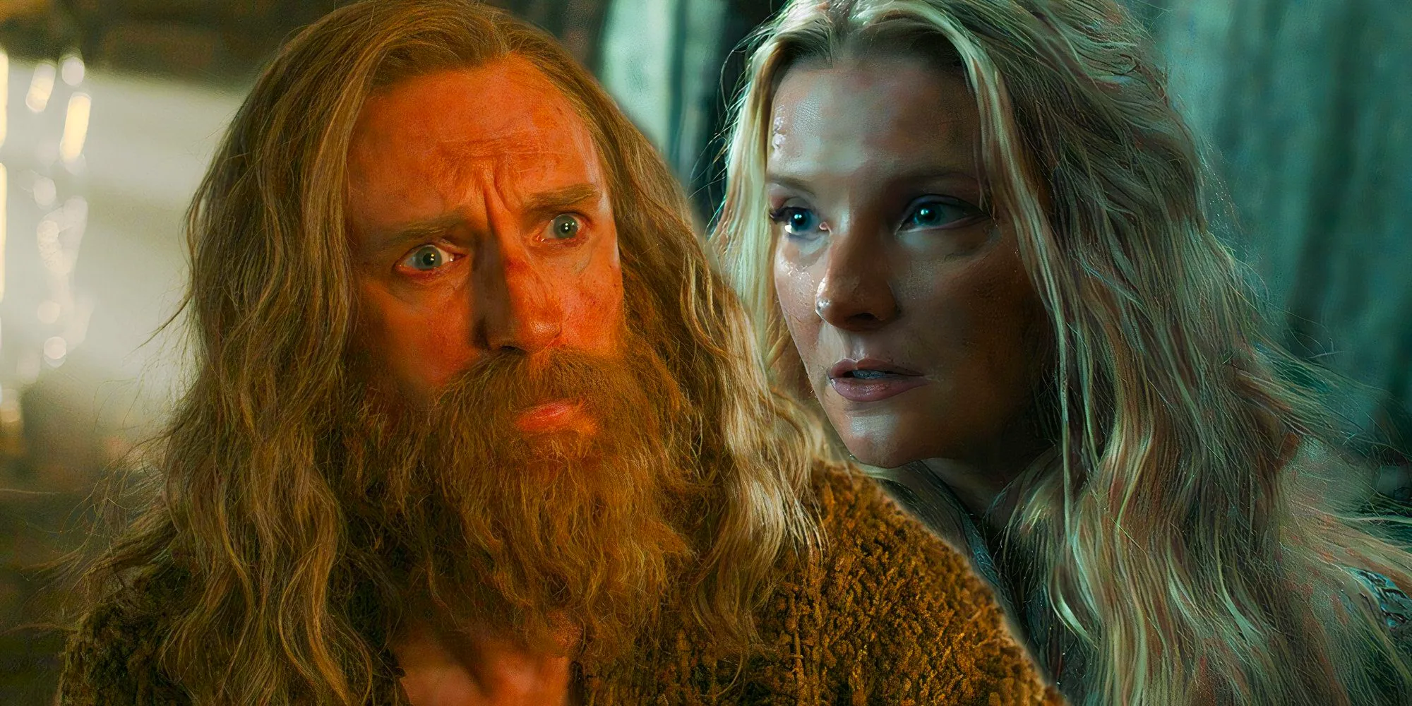 Galadriel looking serious next to Gandalf looking worried in The Lord of the Rings The Rings of Power season 2 Image