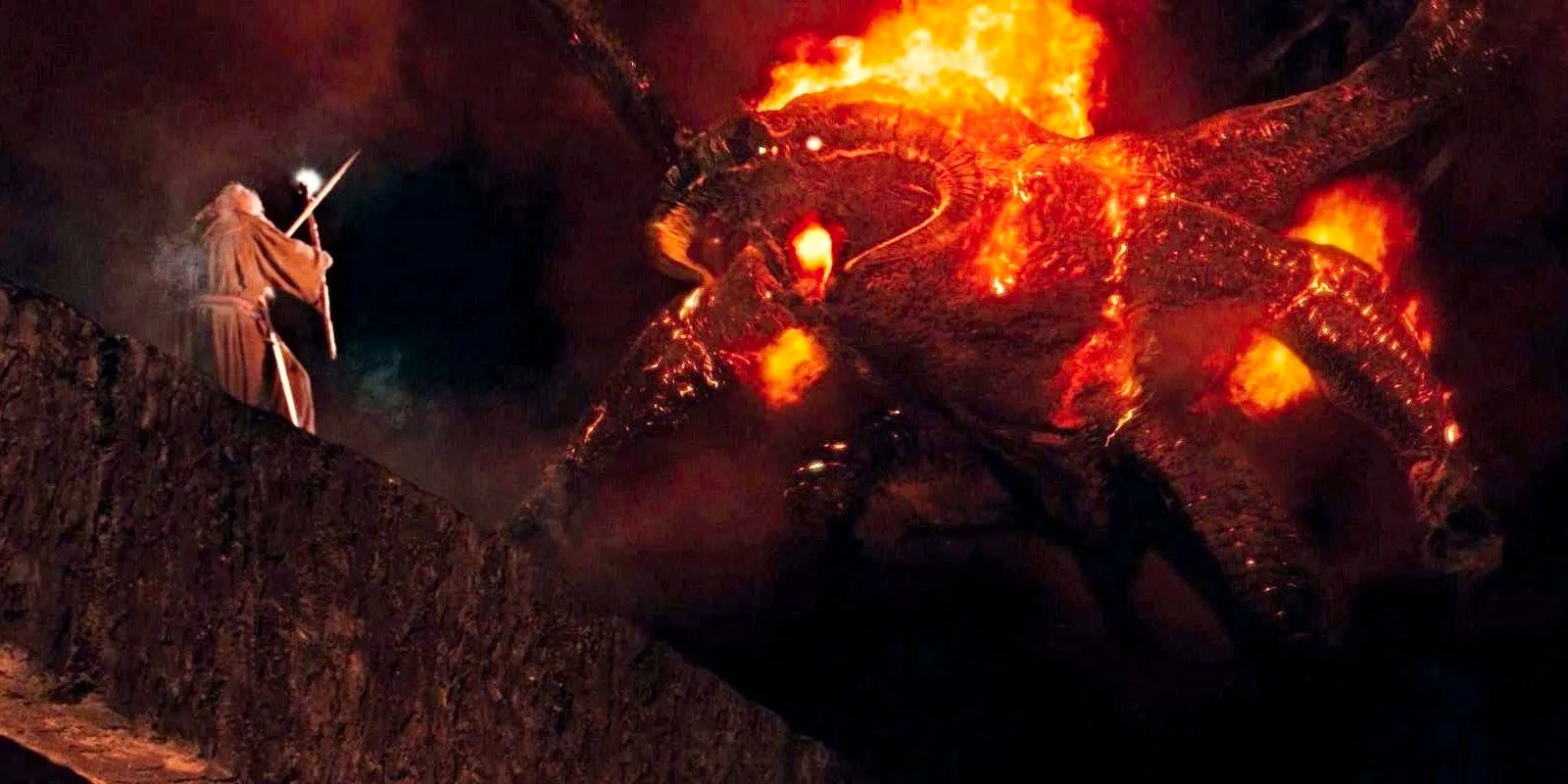 Gandalf and Balrog in Lord of the Rings Image