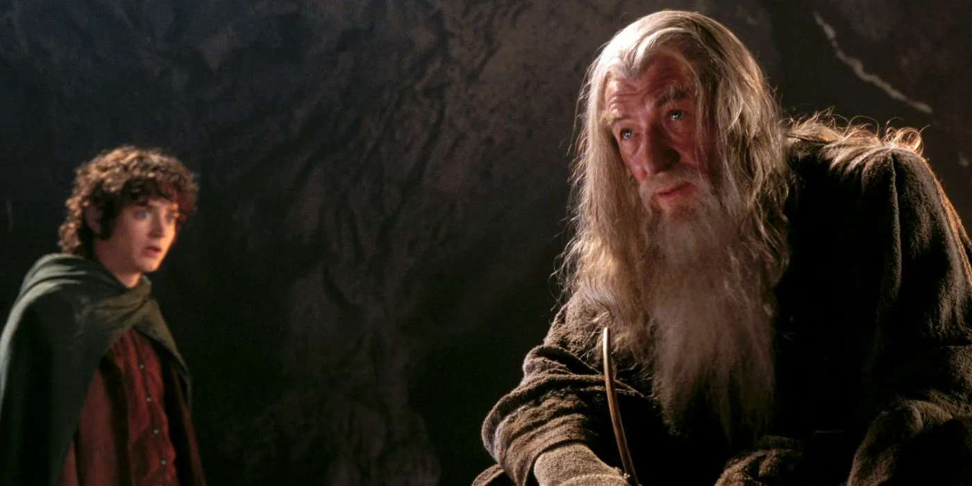 Gandalf and Frodo in Lord of the Rings.  Image