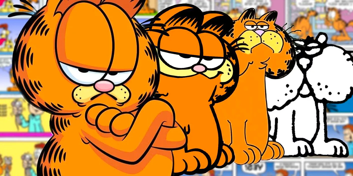 Garfield Design Changes over the Years Image