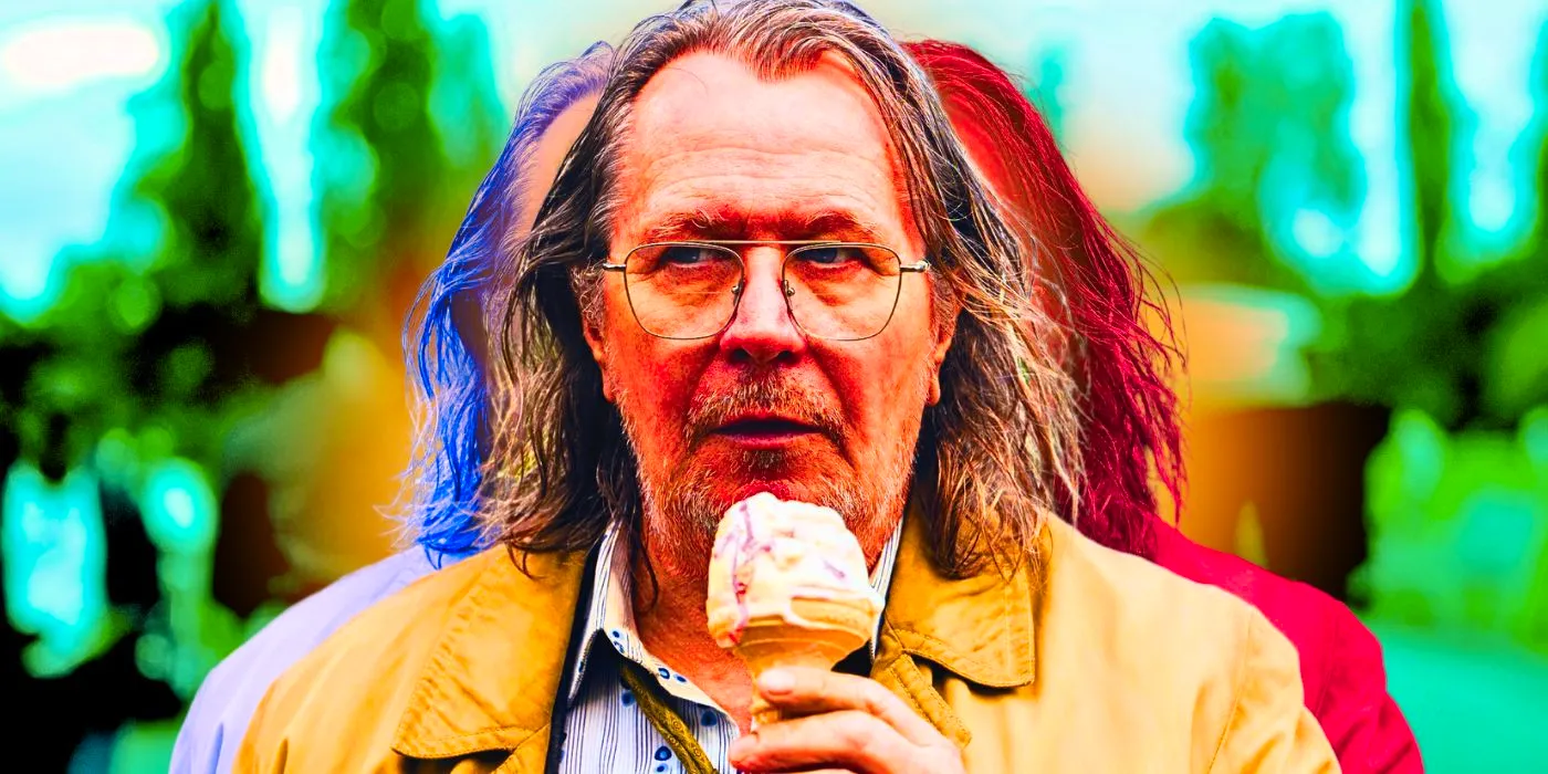 Gary Oldman as Jackson Lamb eating ice cream in the season 3 finale of Slow Horses Image