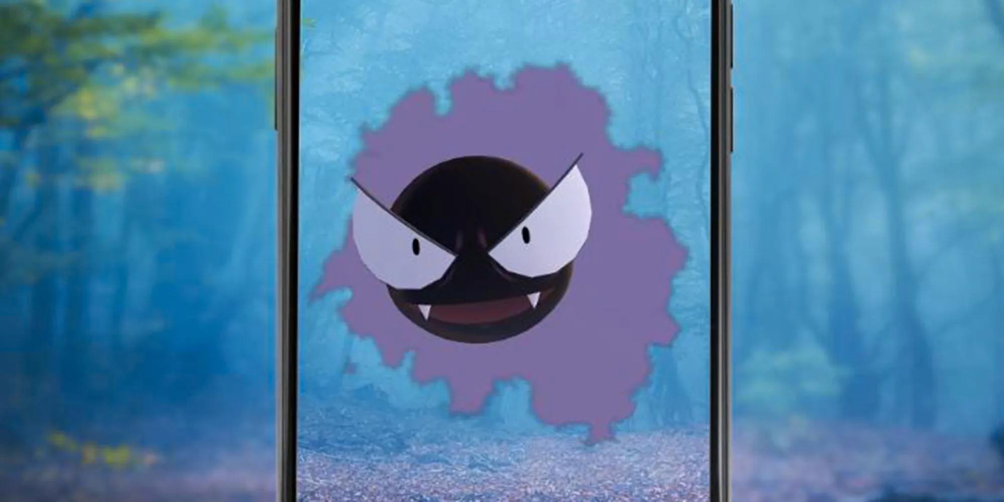 Gastly floating in the sky in Pokemon GO Image