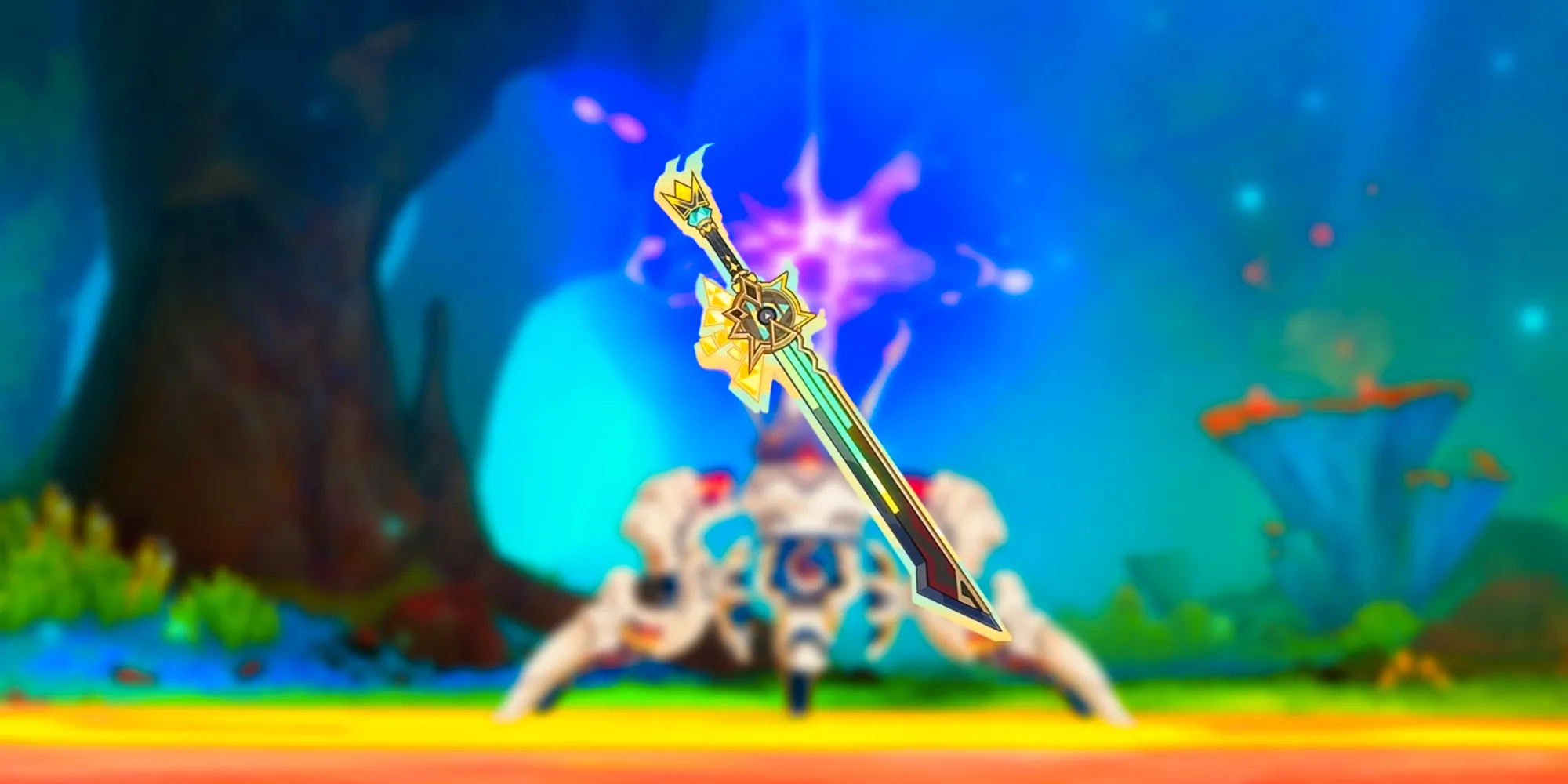 Genshin Impact's Peak Patrol Song sword is highlighted. Image