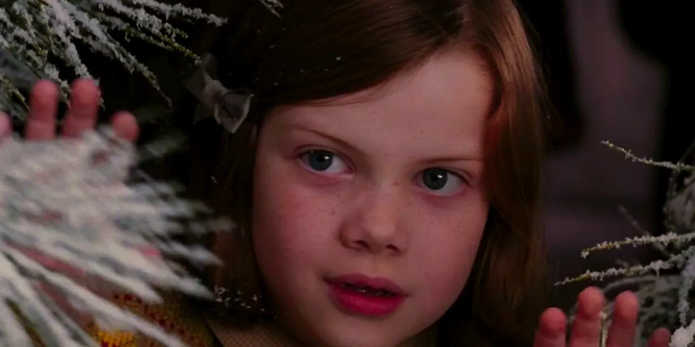 Georgie Henley as Lucy Pevensie Discovering Narnia in The Chronicles of Narnia The Lion The Witch and the Wardrobe Image