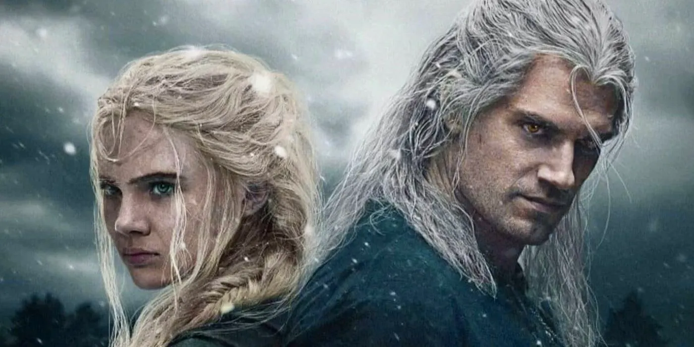  Geralt and Ciri in a promo image from The Witcher Image