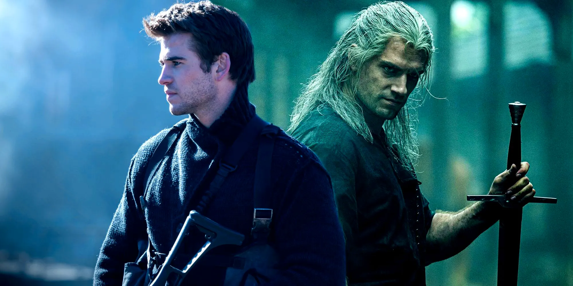 Geralt in the Witcher and Gale in The Hunger Games Mockingjay Image