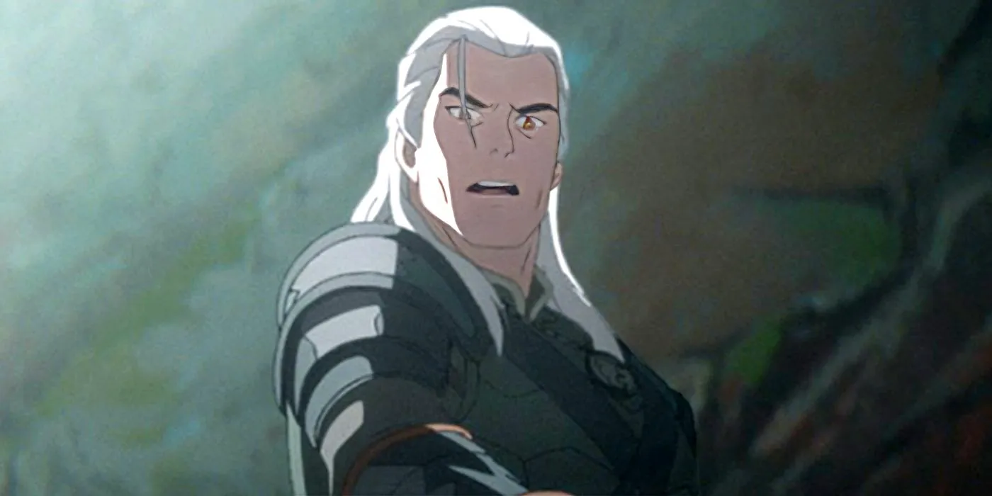 Geralt looks down in disgust in The Witcher Sirens of the Deep Image