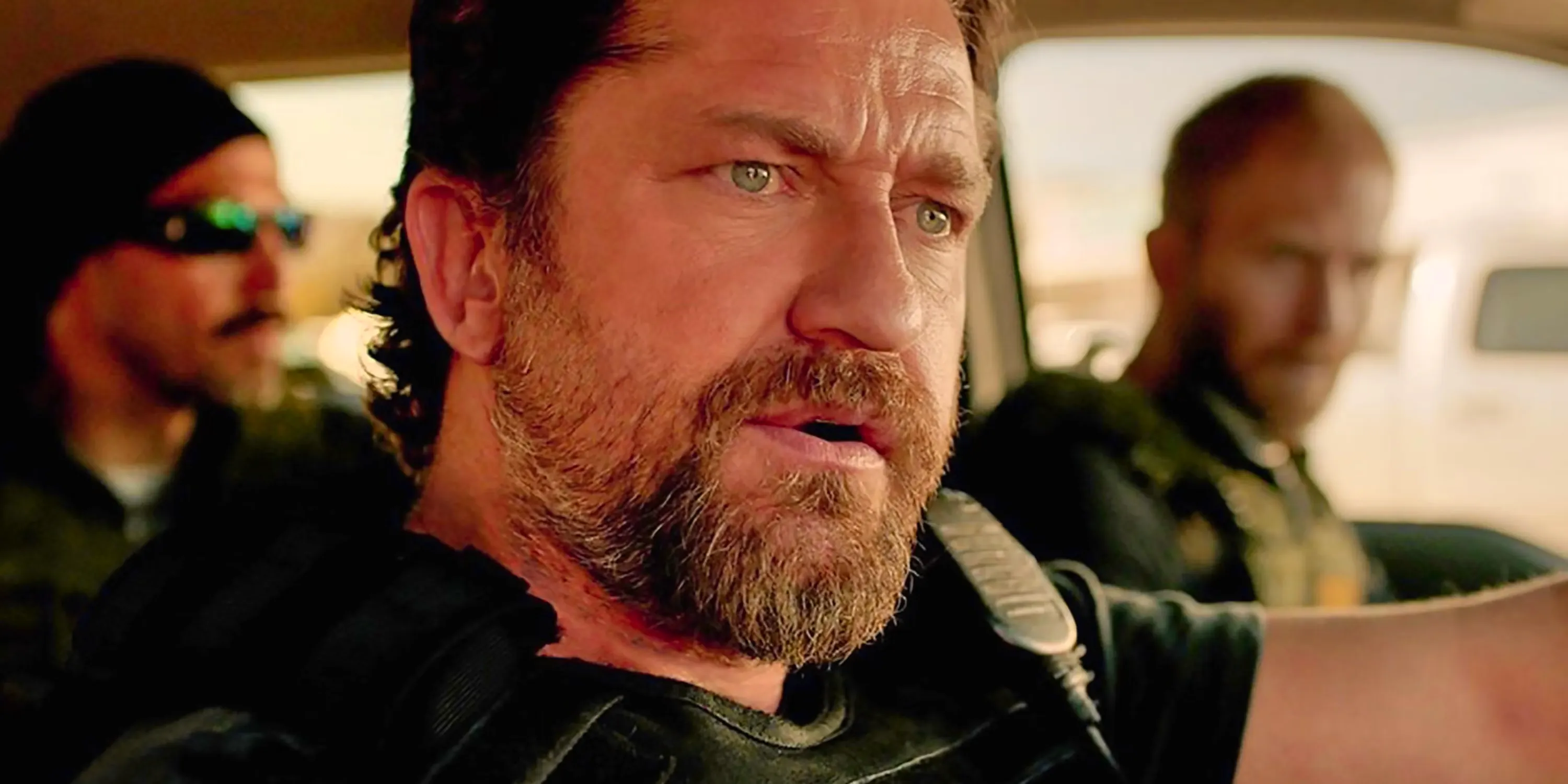 <b>Gerard Butler</b> looks shocked in Den of Thieves Image