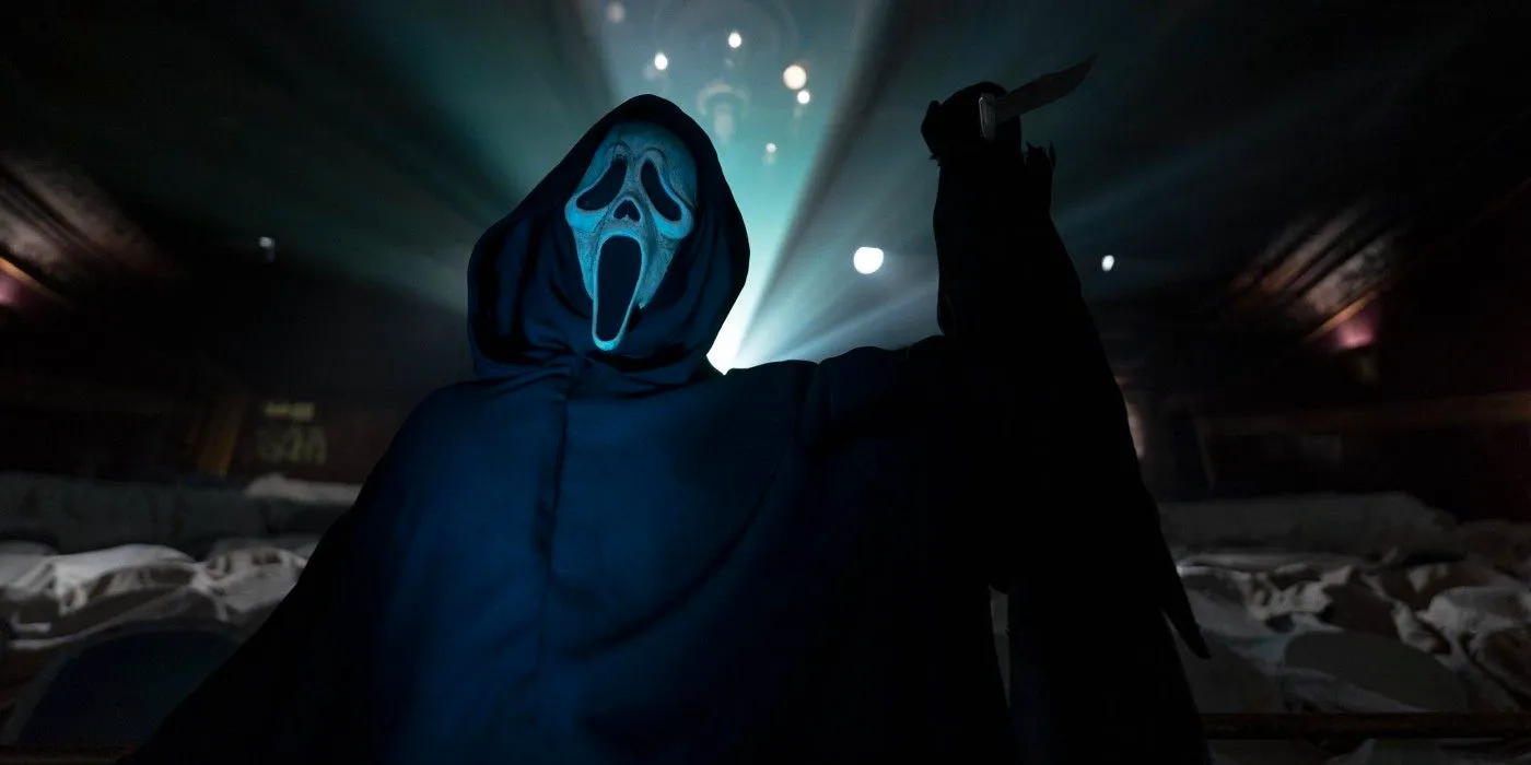 Ghostface attacks in a movie theater in Scream VI Image