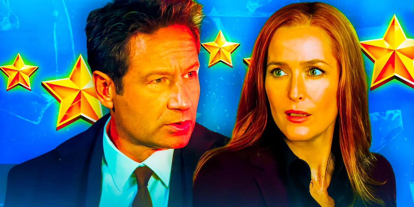 (Gillian-Anderson-as-Dana-Scully)-&-(David-Duchovny-as-Fox-Mulder) Image