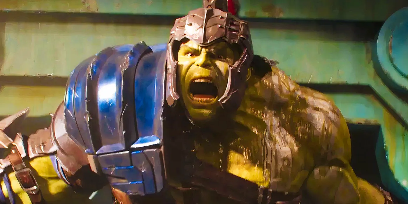 Gladiator Hulk yelling at Thor in Thor Ragnarok Image