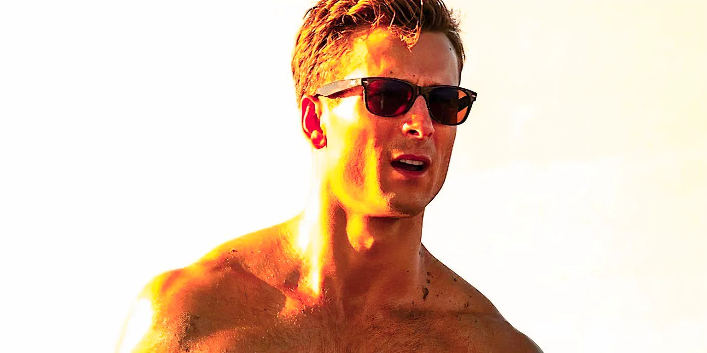 Glen Powell's Hangman on the beach in Top Gun Maverick Image